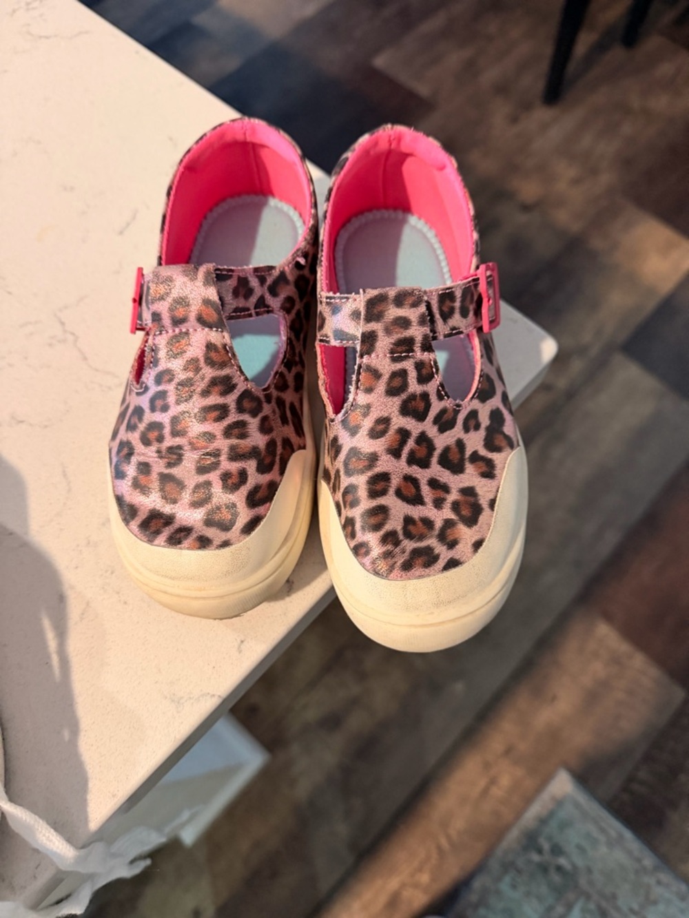 Dr. Scholl's Kids Leopard Print Slip-Ons with Pink Lining
